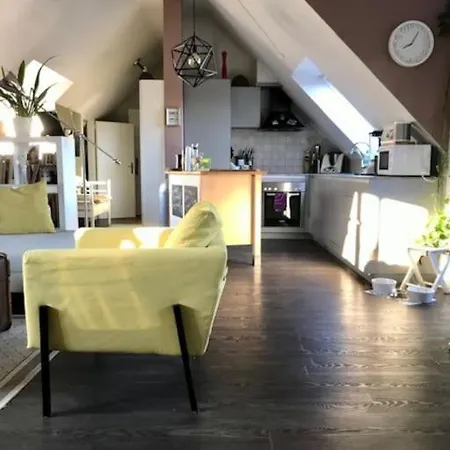 Light Flow Stylish Attic House. M. Balcony Apartment