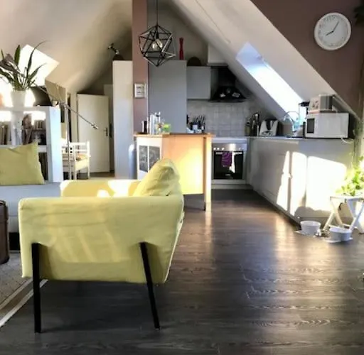 Light Flow Stylish Attic House. M. Balcony Apartman